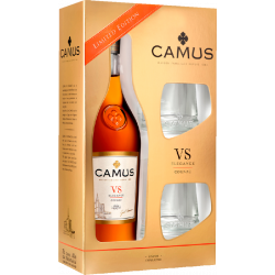 Camus Cognac VS Gaveæske med 2 glas