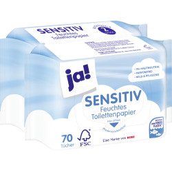 Ja! Feucht.WC-Pap.Sens.2x70St