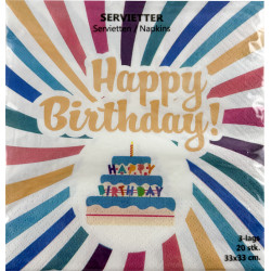 Servietter Happy Birthday