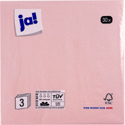 ja! Servietter lyserød