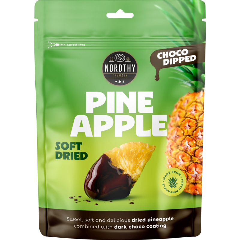 Nordthy Soft Dried Pineapple Choco Dipped